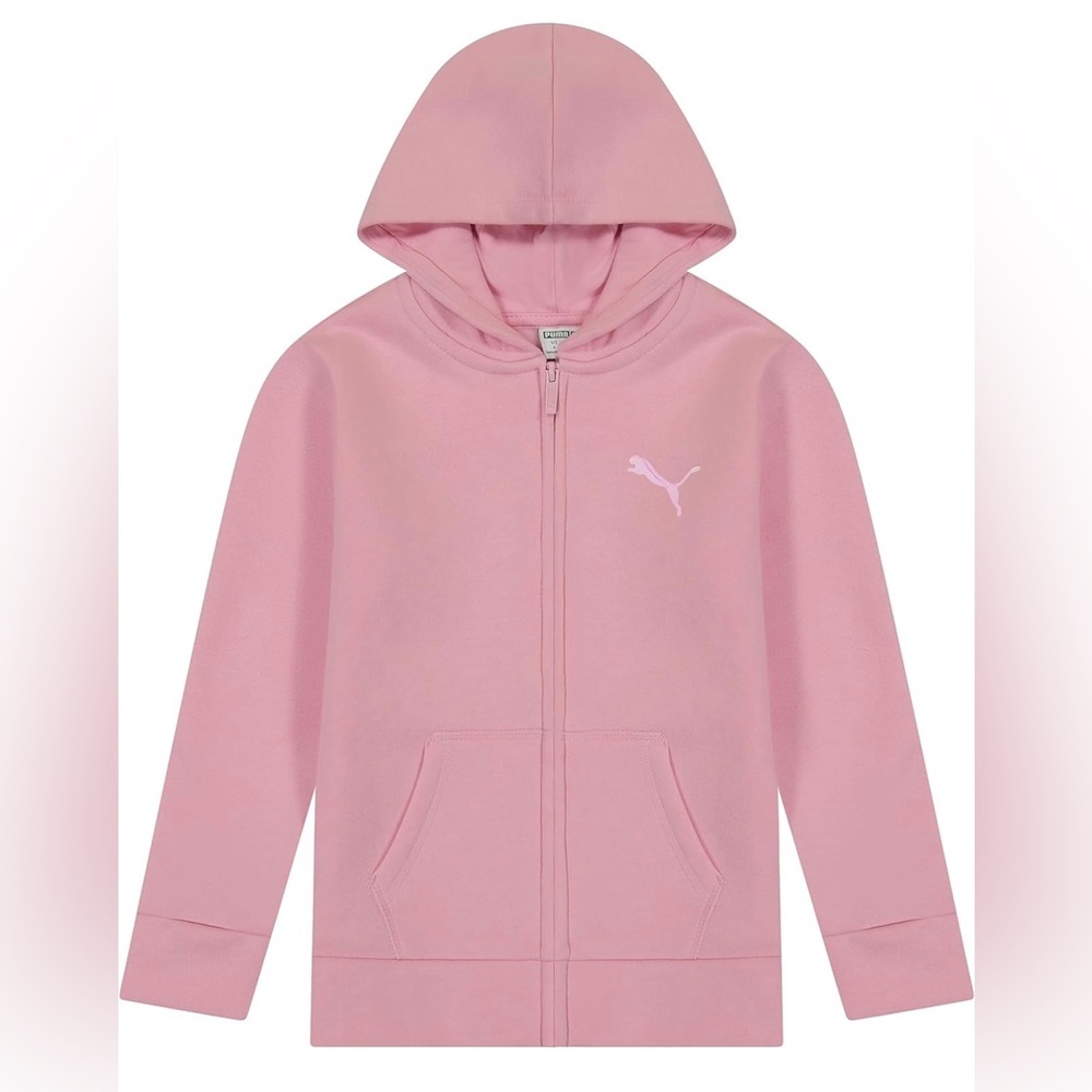 NWT: Puma Girls’ Core Logo Zip up Hoodie - Size Small